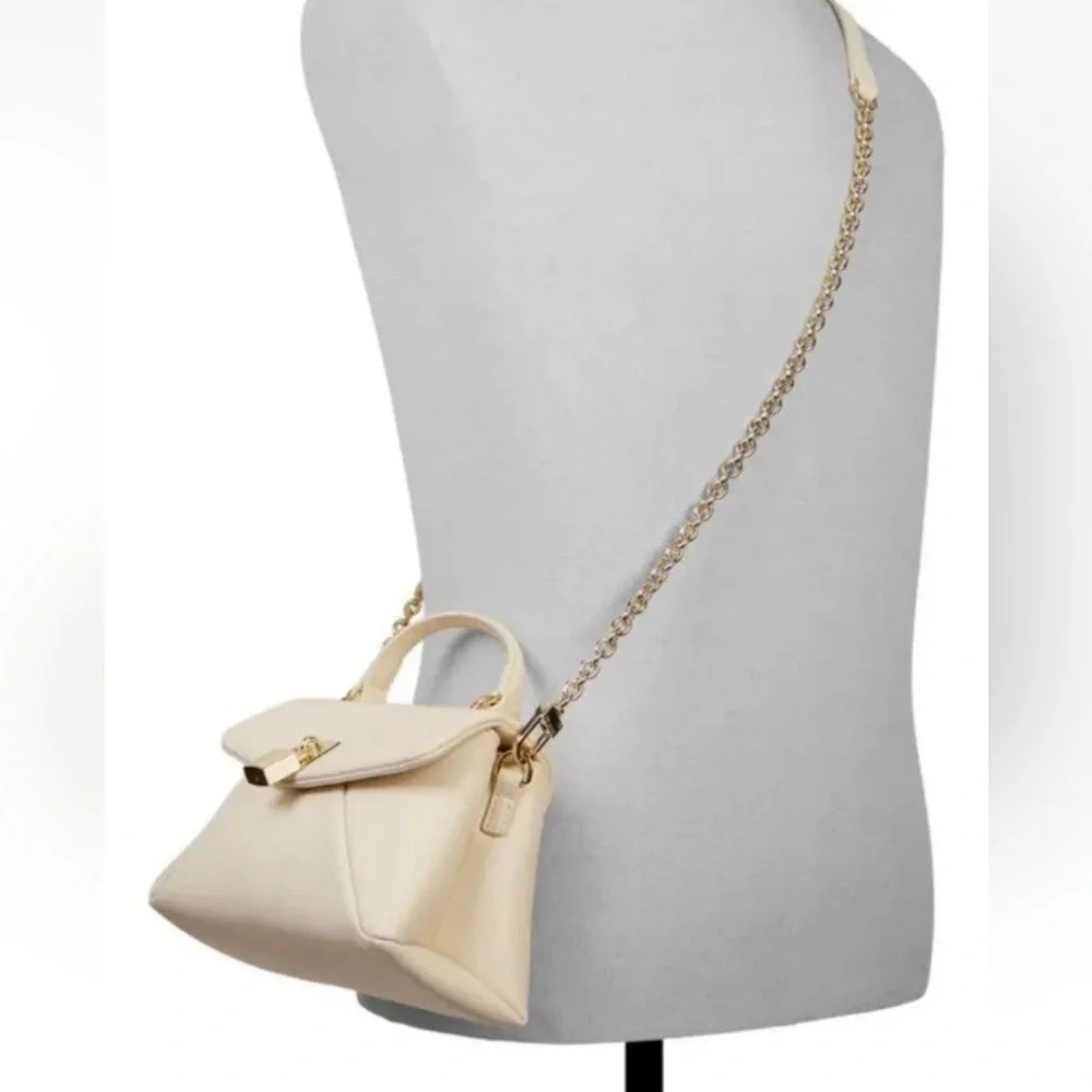 🆕 Ted Baker Poppy Mini Satchel Natural Cream Leather Crossbody Bag - Picture 9 of 14